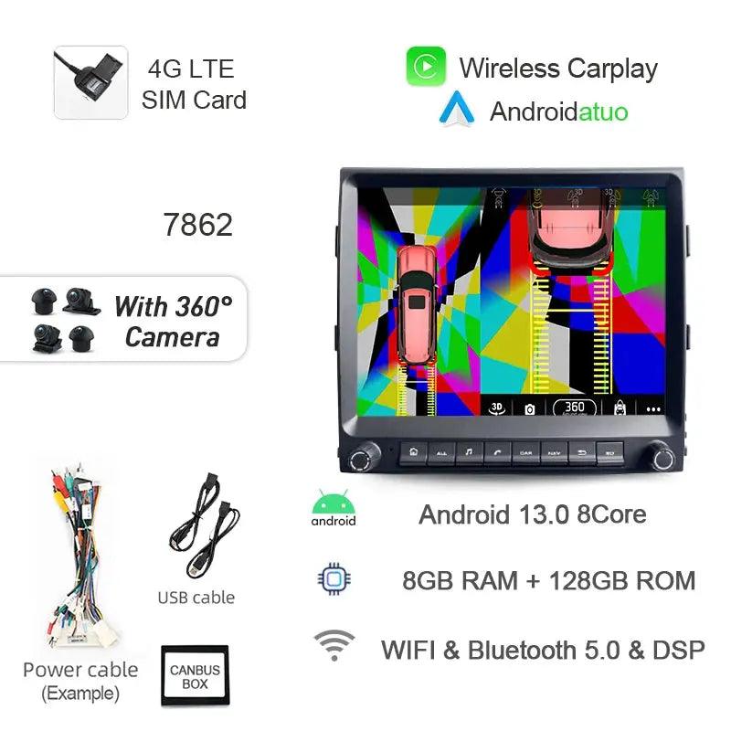 8.4" Android 13 Car Radio for Porsche Cayenne 2010 2011-2017 Navigation Stereo 8+256G Bluetooth Wifi RDS GPS Multimedia Player - Auto Part Pro Switzerland
