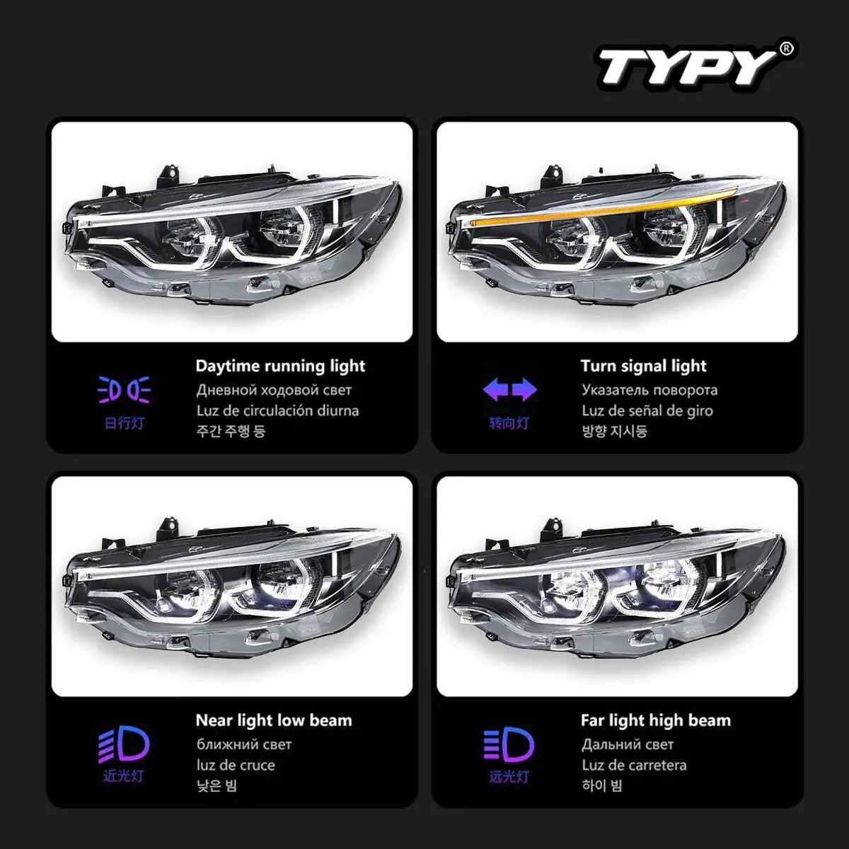 Car Headlights For BMW 4 Series M4 F32 Headlights F80 2013-2019 Upgraded LED Headlamps Dynamic Turn Signal Lamp DRL Car Assembly - Auto Part Pro Switzerland