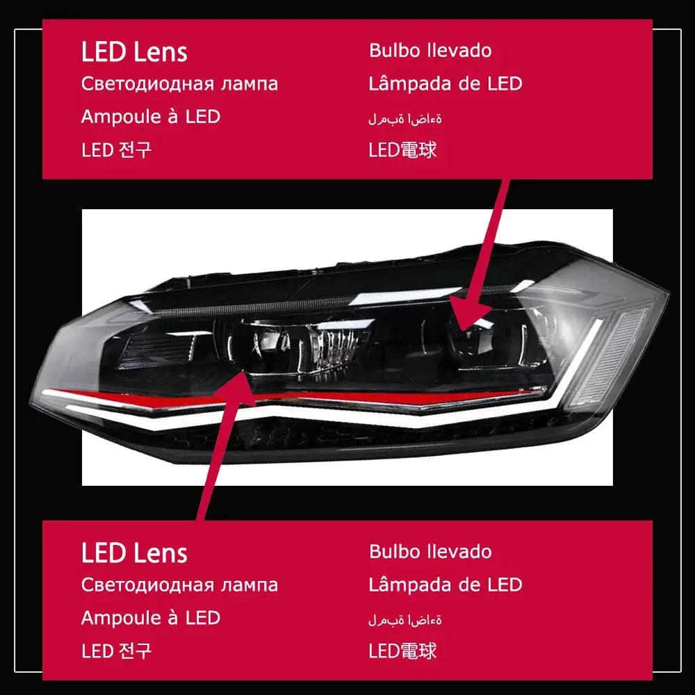AKD Car Styling Head Lamp for VW Polo LED Headlight Angel eye Lens 2019-2022 Polo Headlights Signal DRL Automotive Accessories - Auto Part Pro Switzerland