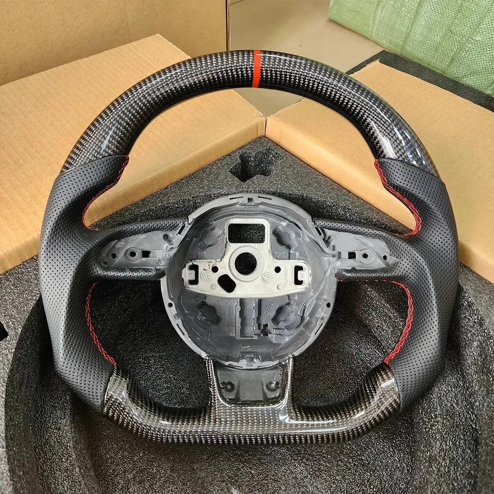 LED Steering Wheel Fit For Audi RS3 RS4 RS5 RS6 RS7 S3 S4 S5 A3 A4 A5 Carbon Fiber Racing Steering Wheel - Auto Part Pro Switzerland