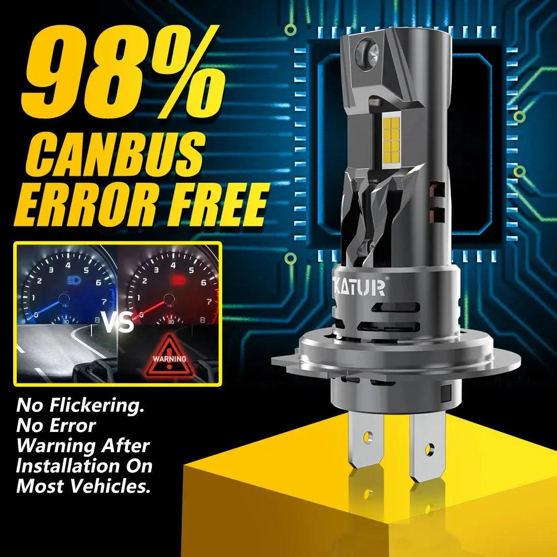 2Pcs High Power Turbo H7 LED Lamp 100W 20000LM Car Headlight Bulbs For Volkswagen VW Golf 5 Passat B6 Polo Kia Ceed Rio Audi A3 - Auto Part Pro Switzerland