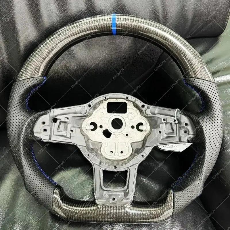 Real Carbon Fiber Steering Wheel For Volkswagen VW Golf MK7/7.5 6C GTI GTD R Polo 2013-2020 Perforated leather Car Modification - Auto Part Pro Switzerland