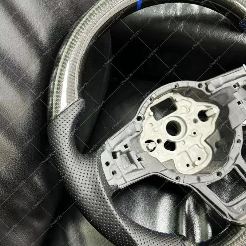 Real Carbon Fiber Steering Wheel For Volkswagen VW Golf MK7/7.5 6C GTI GTD R Polo 2013-2020 Perforated leather Car Modification - Auto Part Pro Switzerland