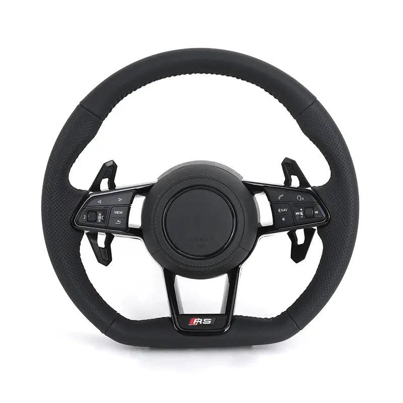 Car Start Button S-Line Half Alcantara Carbon Fiber Paddle LED Steering Wheel for TT R8 A4 A5 B8 B9 S4 RS6 A6 C7 RS Q5 Q6 - Auto Part Pro Switzerland
