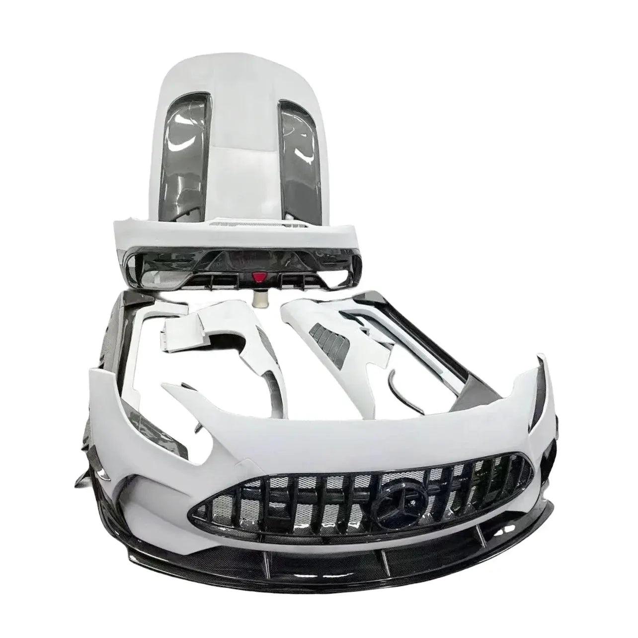 Carbon Fiber Body Kit Black Series Style for Mercedes Benz AMG GT GTC GTS Half Carbon Front Bumper Lip Fender Diffuser - Auto Part Pro Switzerland