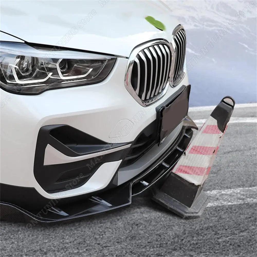 New For BMW X1 F48 2015-2022 4PCS ABS Car Front Bumper Spoiler Splitter Lip Diffuser Chin Bumper Body Kits Gloss Black Tuning - Auto Part Pro Switzerland