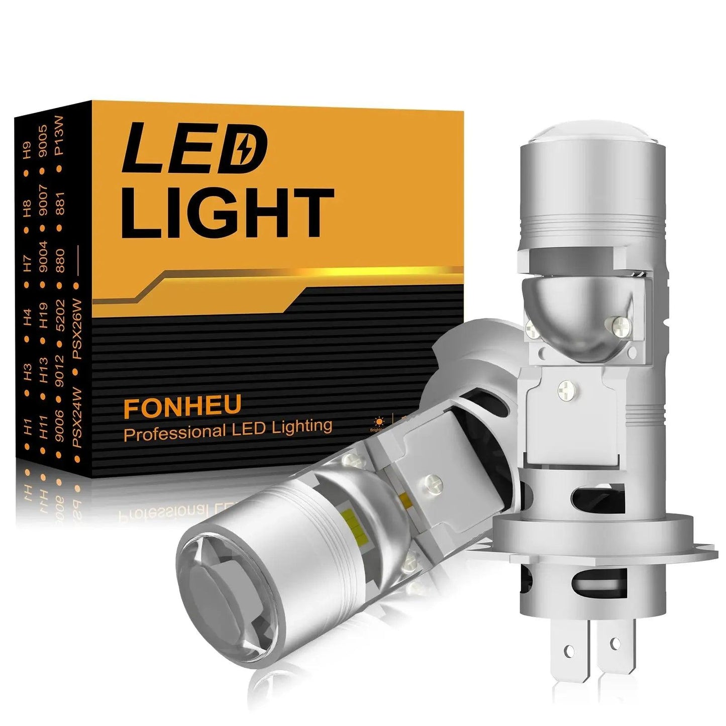 2PCS H7 Led With Lens Headlight CANBUS No Error Led H7 Bulbs Lights Lamp Bulb 12v 24v 20000LM Car Automobiles Parts Accessories - Auto Part Pro Switzerland