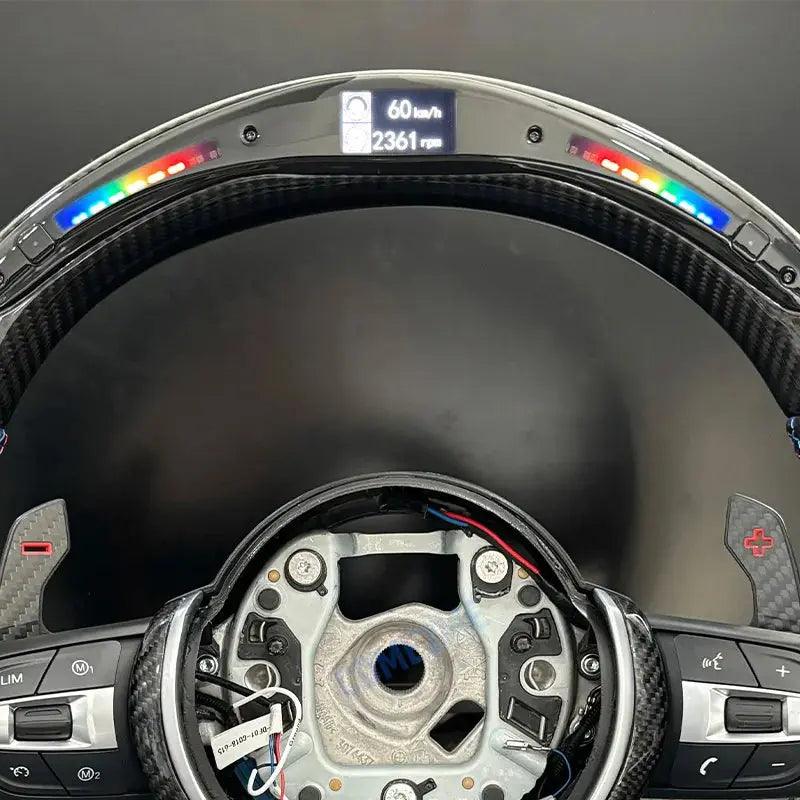 COME2ME Car Steering Wheel Carbon Fiber LED Style M Sports For BMW F30 F10 F11 F31 F20 F21 F22 F15 F16 F35 F36 F32 F80 M3 M6 - Auto Part Pro Switzerland