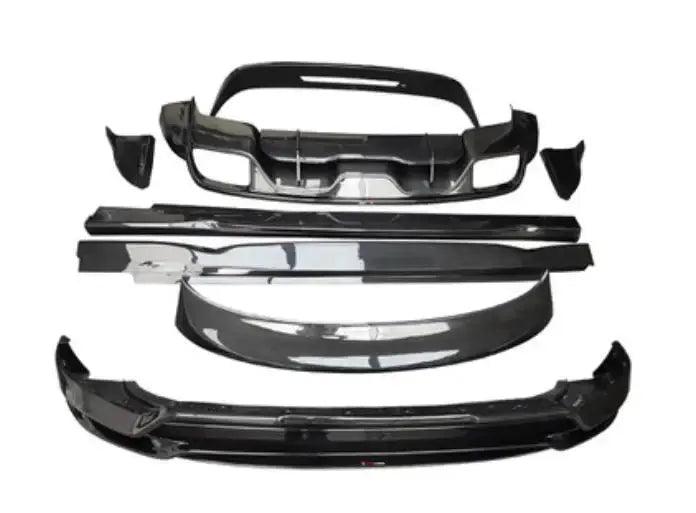 Real Carbon Fiber Body Kit For Porsche Cayenne Coupe 2018-2023 Front Bumper Lip Rear Trunk Diffuser Side Skirt Spoiler - Auto Part Pro Switzerland