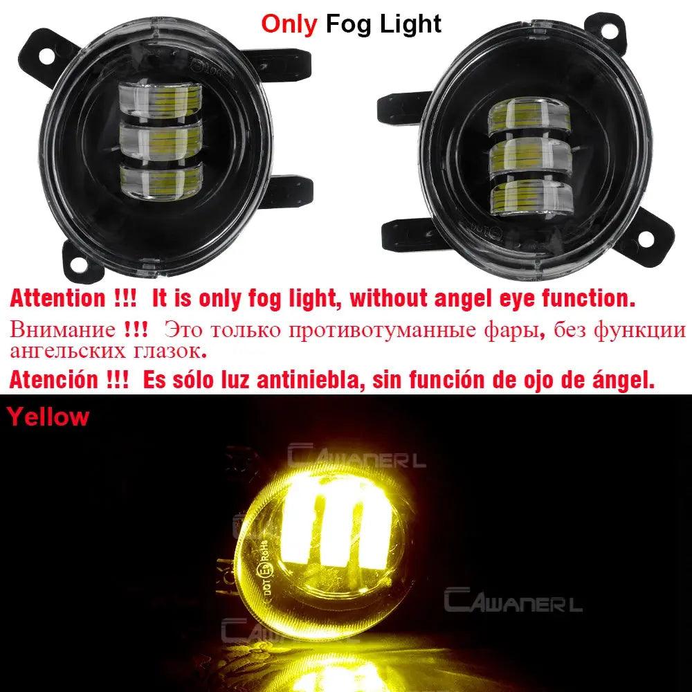 2 X Car Angel Eye LED Fog Light Daytime Running Lamp DRL For BMW F30 F34 F31 316i 320i 316d 325d 330d 318d 320d 335d 328i 335i - Auto Part Pro Switzerland