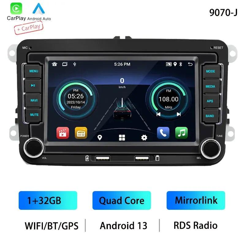 BQCC 7" 2Din For Volkswagen Car Stereo Android 13 Quad/Octa Core WIFI GPS BT Wireless Carplay Android Auto Navigation Autoradio - Auto Part Pro Switzerland