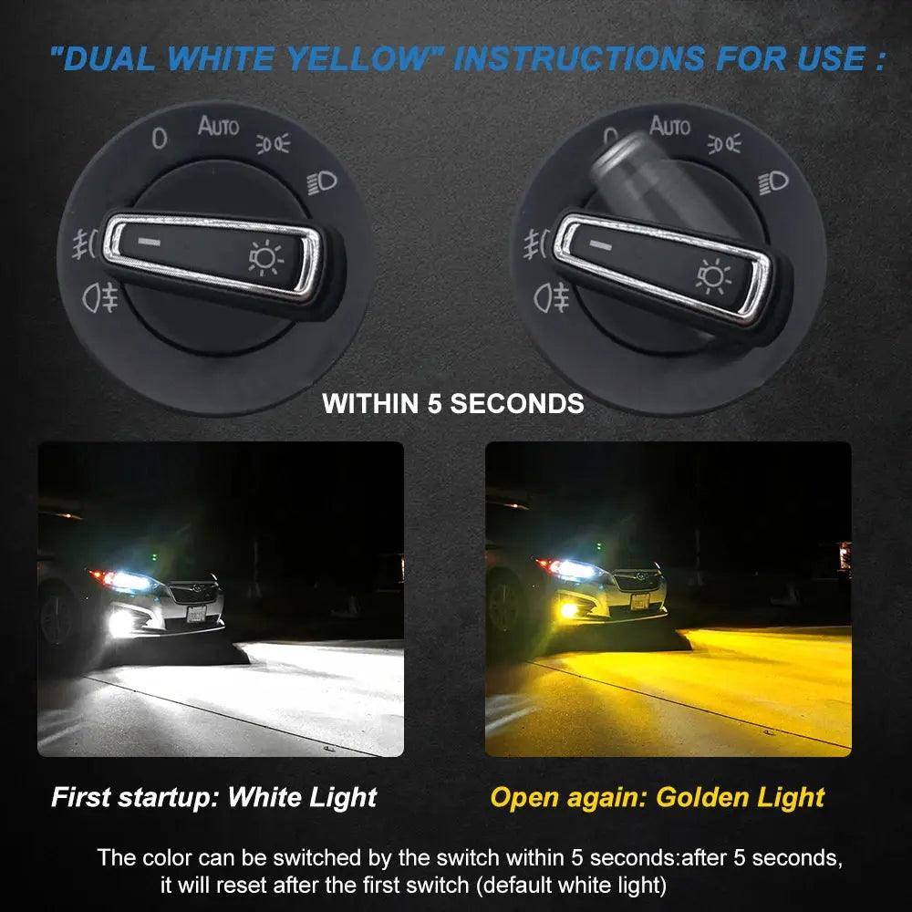 1pcs LED Bulb Canbus H8 H9 H11 H16JP Fog Lamp 9006 HB4 9005 HB3 H10 Headlight For VW Audi BMW Mini Smart Volvo Mercedes Porsche - Auto Part Pro Switzerland