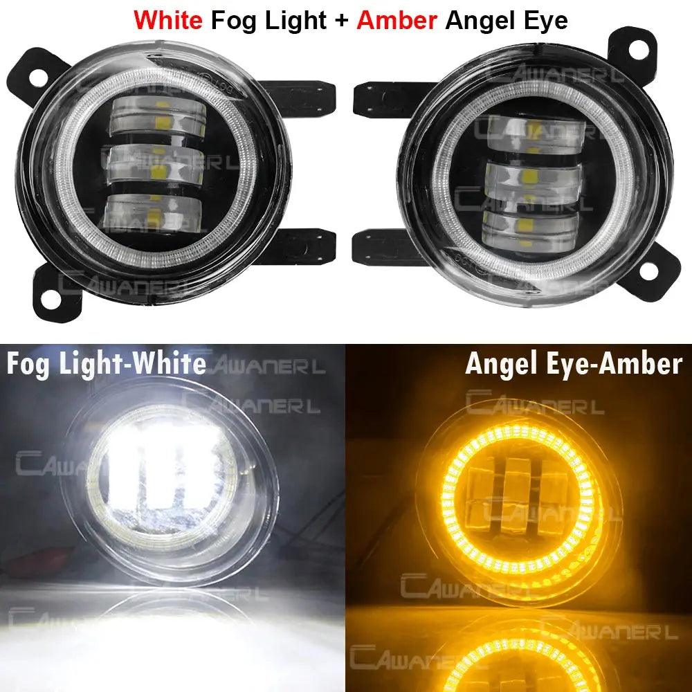 2 X Car Angel Eye LED Fog Light Daytime Running Lamp DRL For BMW F30 F34 F31 316i 320i 316d 325d 330d 318d 320d 335d 328i 335i - Auto Part Pro Switzerland