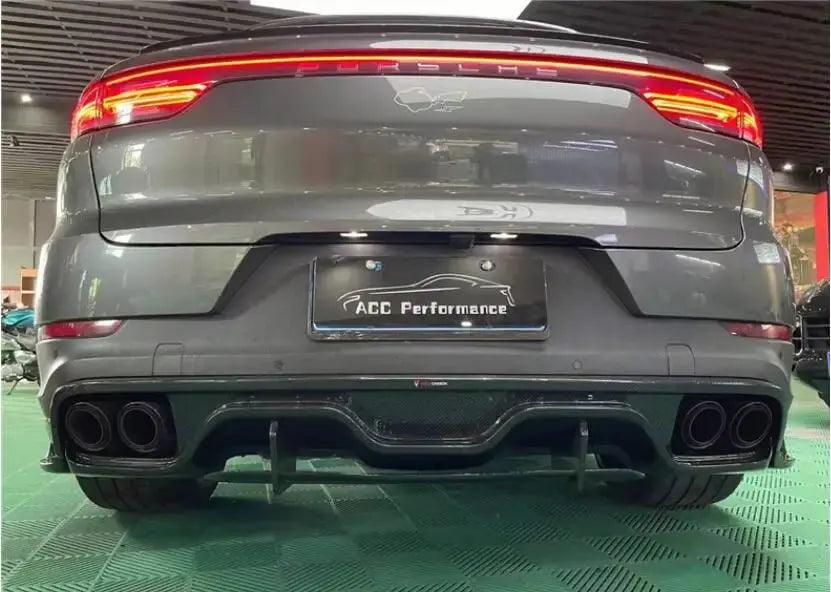 Real Carbon Fiber Body Kit For Porsche Cayenne Coupe 2018-2023 Front Bumper Lip Rear Trunk Diffuser Side Skirt Spoiler - Auto Part Pro Switzerland