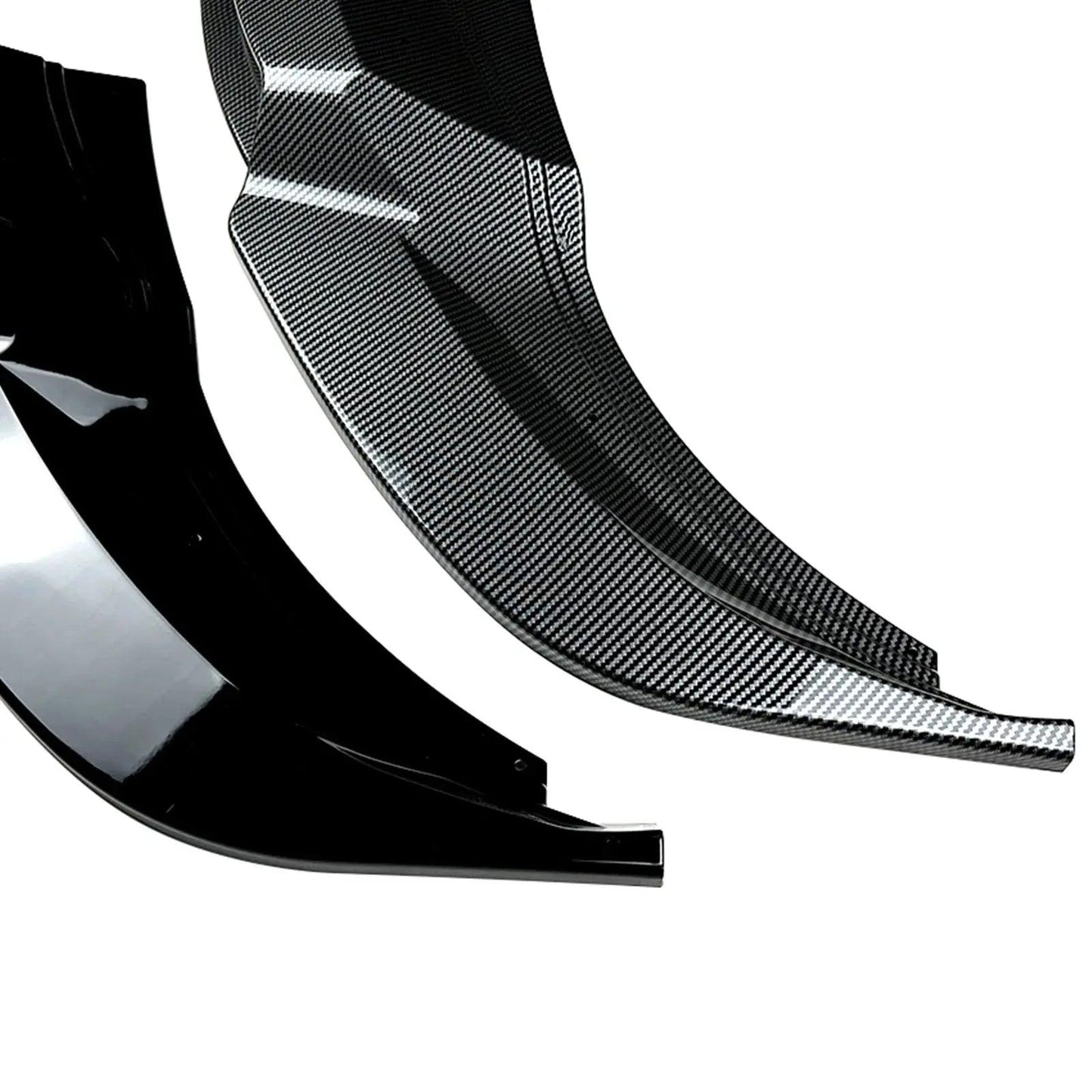 For Volkswagen VW Tiguan Rline 2021 2022 2023 Front Bumper Spoiler Lip Gloss Black/Carbon Fiber Look Lower Splitter Lip Body Kit - Auto Part Pro Switzerland