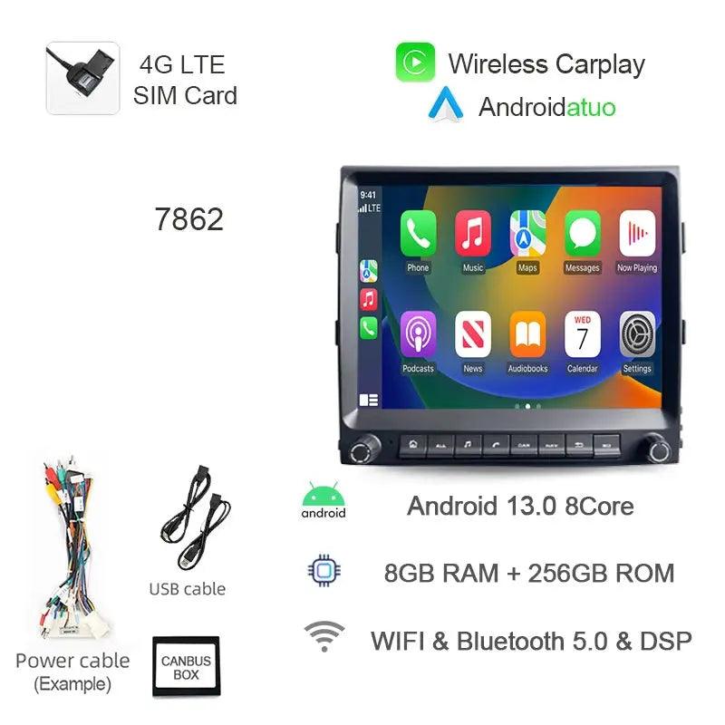 8.4" Android 13 Car Radio for Porsche Cayenne 2010 2011-2017 Navigation Stereo 8+256G Bluetooth Wifi RDS GPS Multimedia Player - Auto Part Pro Switzerland