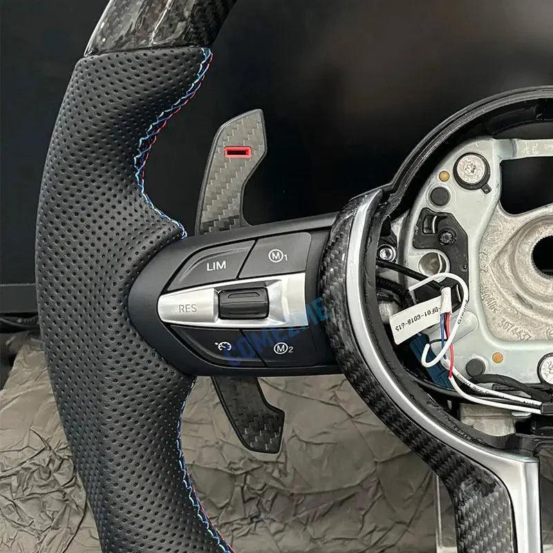 COME2ME Car Steering Wheel Carbon Fiber LED Style M Sports For BMW F30 F10 F11 F31 F20 F21 F22 F15 F16 F35 F36 F32 F80 M3 M6 - Auto Part Pro Switzerland