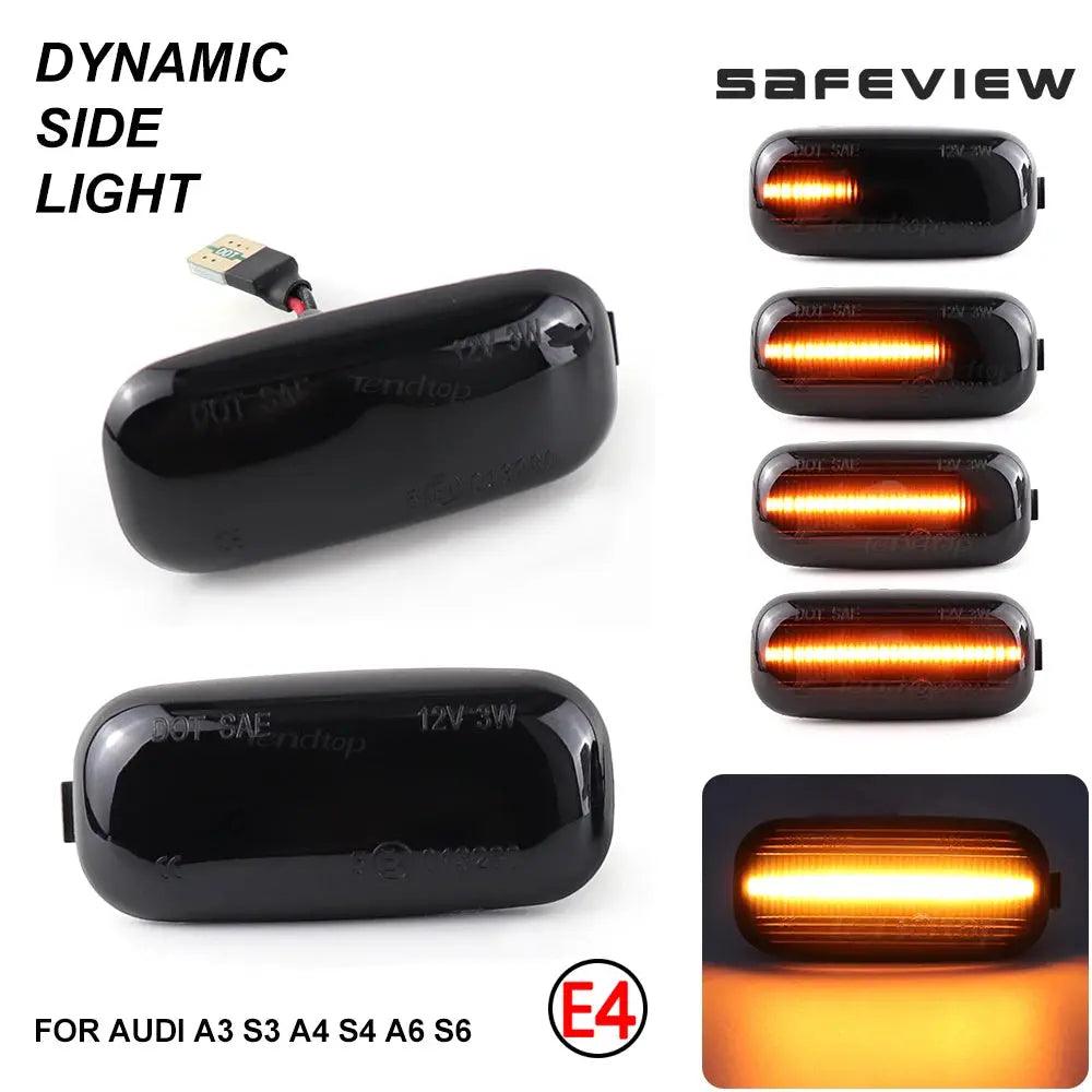 LED Turn Signal Repeater Sequential Light Flashing Side Marker Lamp For 2000-2011 Audi A3 S3 8P A4 S4 RS4 B6 B7 B8 A6 S6 RS6 C5 - Auto Part Pro Switzerland