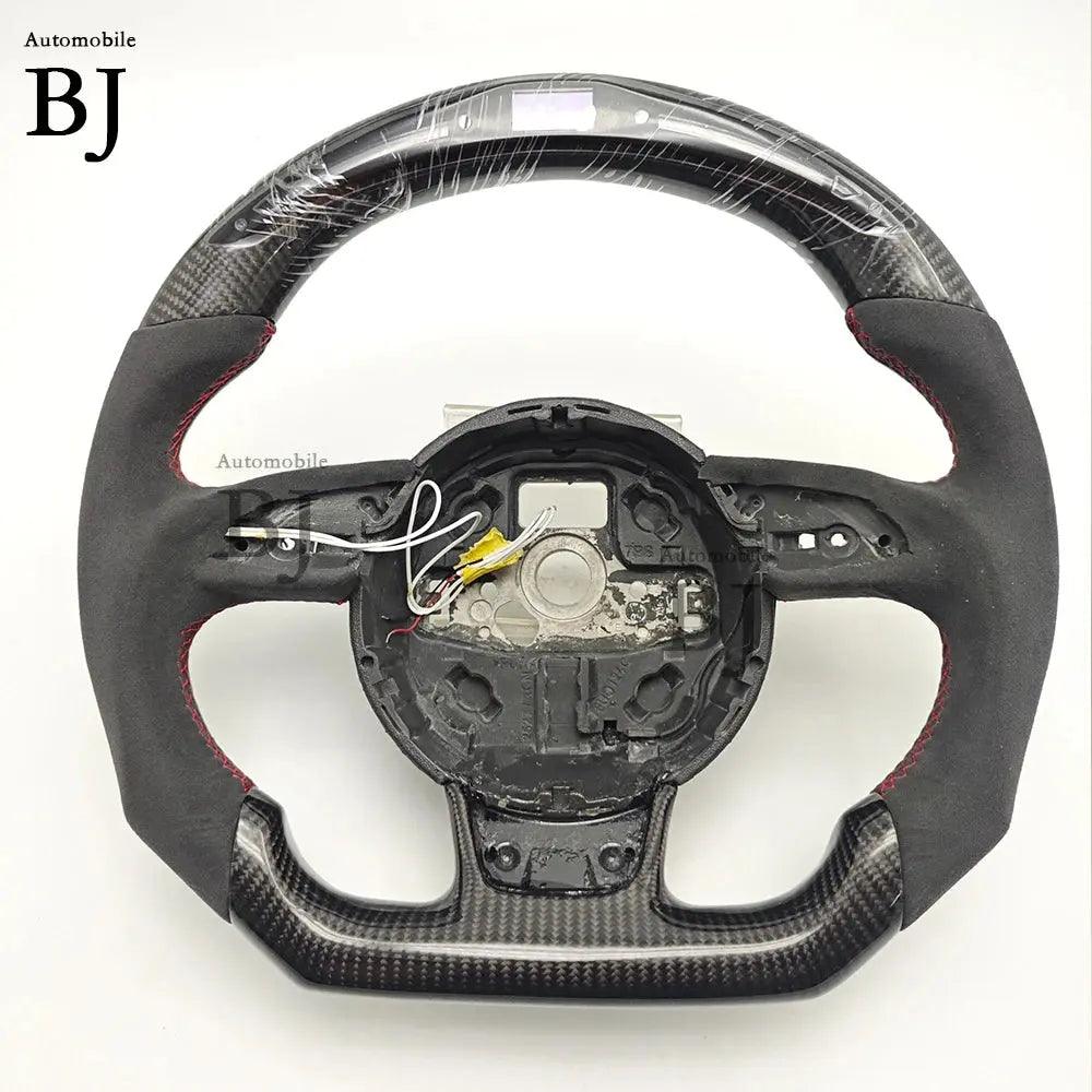 LED Steering Wheel Fit For Audi RS3 RS4 RS5 RS6 RS7 S3 S4 S5 A3 A4 A5 Carbon Fiber Racing Steering Wheel - Auto Part Pro Switzerland