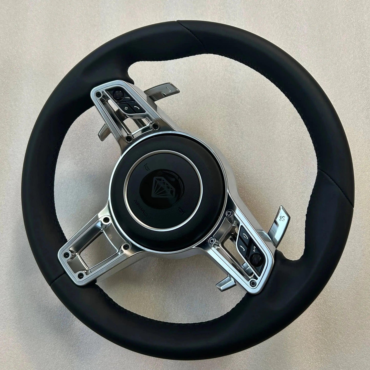 MT AUto Car Parts Full Leather Steering Wheel for Porsche Cayenne Boxster Panamera Cayman 911 991 970 997 718 Steering Wheel - Auto Part Pro Switzerland