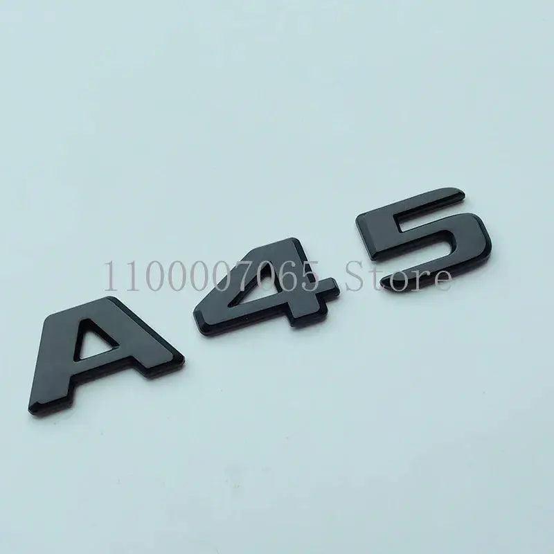 2017 Matte Black Letters A35 A45 A45S Turbo 4matic Emblem for Car Fender Trunk Rear W176 W177 Logo Sticker - Auto Part Pro Switzerland