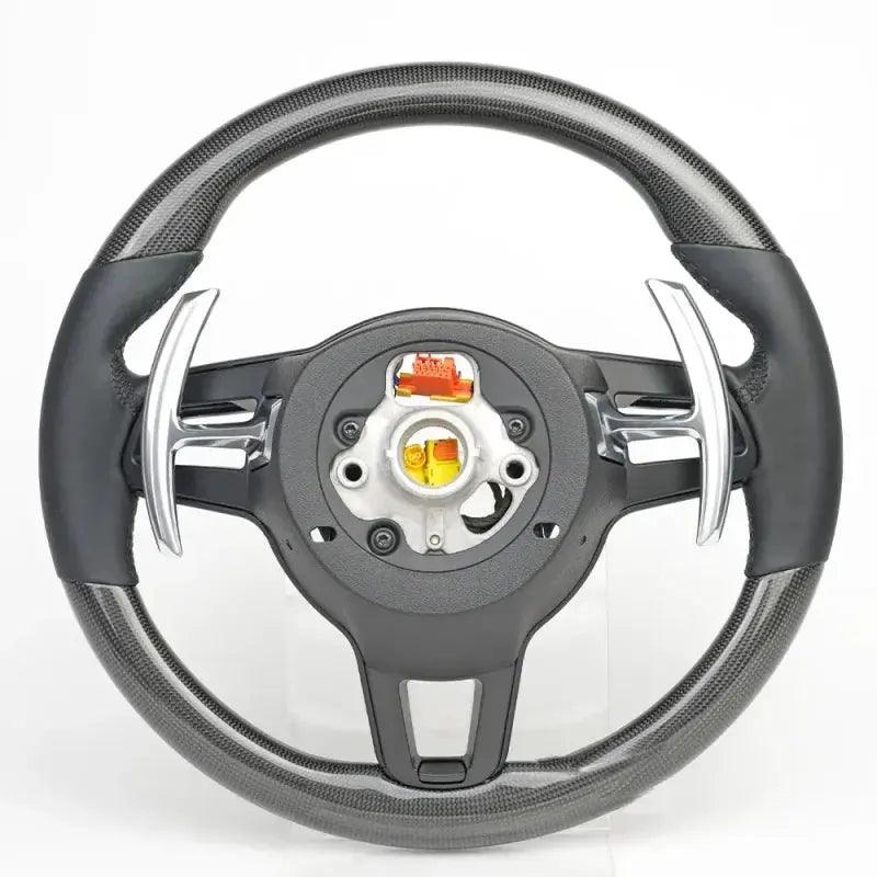 Car Steering Wheel for Porsche Macan Panamera Taycan Cayenne Cayman 718 911 918 Carbon Fiber Steering Wheel Car Accessories - Auto Part Pro Switzerland