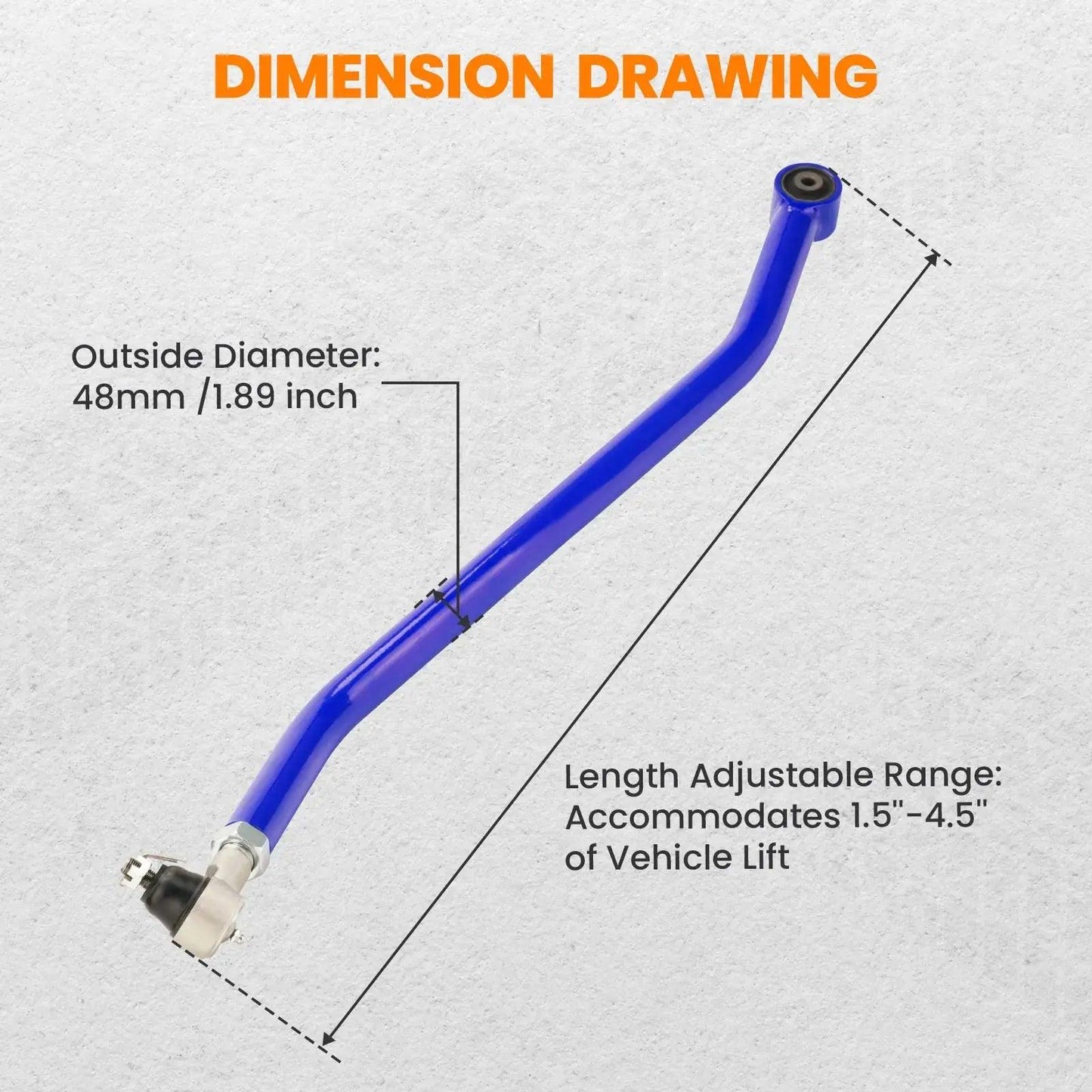 Suspension Panhard Rod Track Bar for Jeep Wrangler 1997-2006 w/1.5-4.5 Lift Front Track Bar for Sahara Sport Utility 2-Door - Auto Part Pro Switzerland