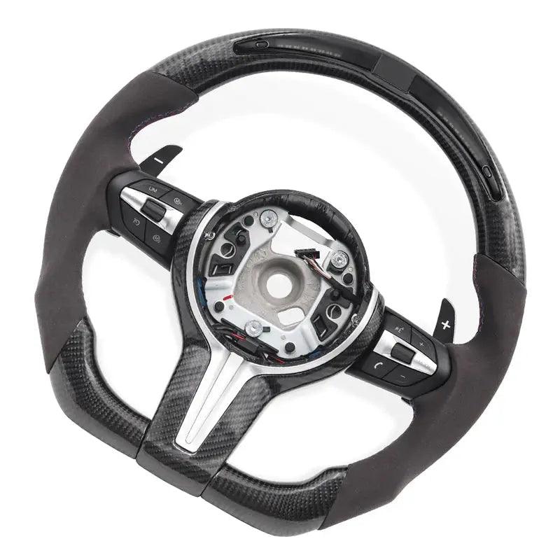 Carbon Fiber LED Car Steering Wheel For BMW M3 M5 M6 F01 F02 F06 F07 F10 F11 F12 F13 F30 F32 F80 F91 E90 E91 E92 Car Accessories - Auto Part Pro Switzerland