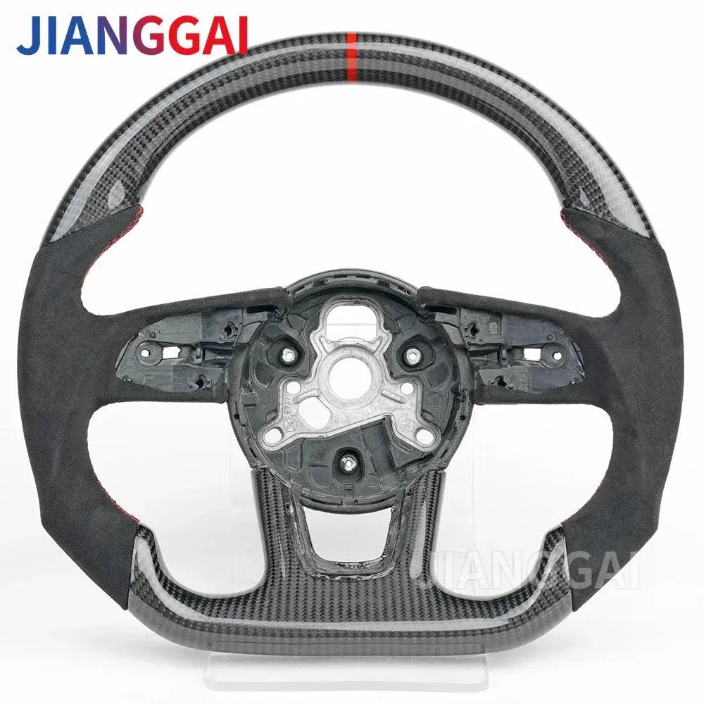 Led Carbon Fiber Steering Wheel For Audi RS3 RS4 RS5 S3 S4 S5 A3 A5 A4 2016-2021 Sport Steering Wheel Start Buttons Paddles - Auto Part Pro Switzerland