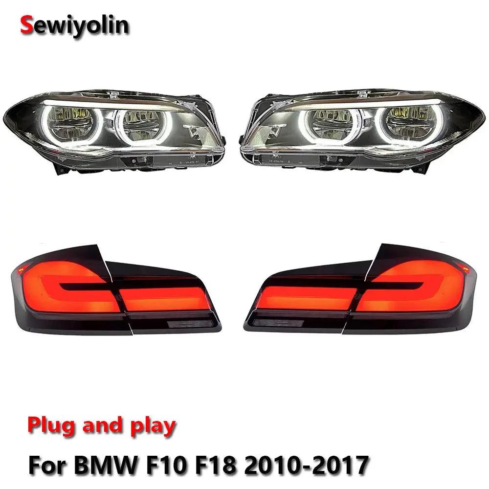 Car LED Headlight + Tail Light Assemblies For BMW F10 F18 2010-2017 Auto Fog DRL Brake Turn Signal Lamp Plug and Play - Auto Part Pro Switzerland