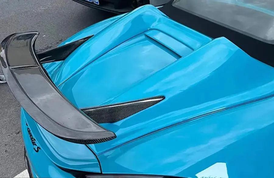 For Porsche 718 982 Cayman Boxster 987 981 Carbon Fiber Spoiler Tail fins Rear Trunk Spoiler Guide Wing Rear Wing body kit - Auto Part Pro Switzerland