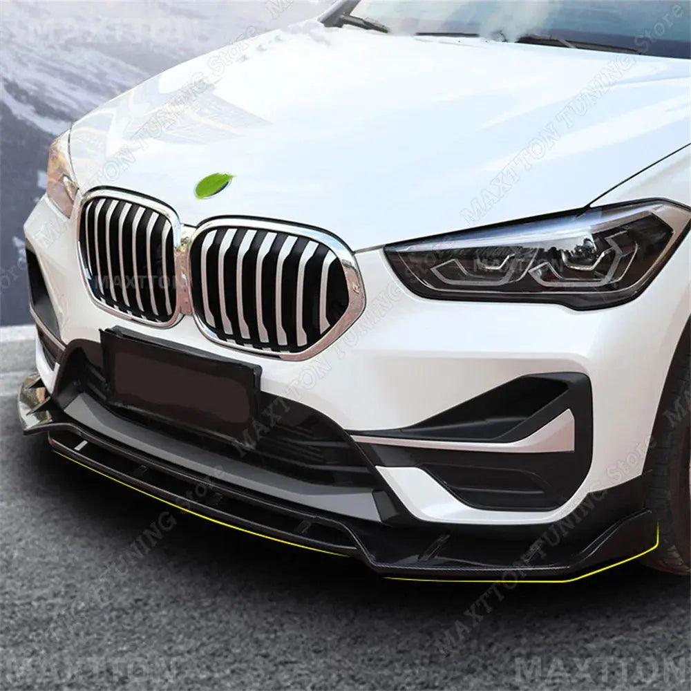 New For BMW X1 F48 2015-2022 4PCS ABS Car Front Bumper Spoiler Splitter Lip Diffuser Chin Bumper Body Kits Gloss Black Tuning - Auto Part Pro Switzerland