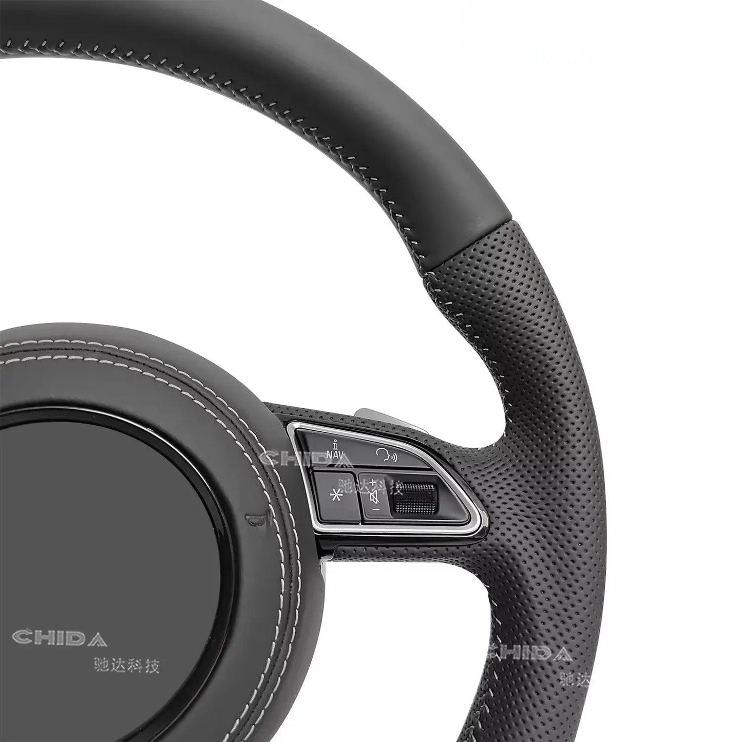 For Audis A3 A4 A5 A6 A8 Q5 RS3 RS7 Q7 C6 C8 A8 S6 S7 B8 B8.5 B9 S3 S4 S5 Hand Stitched Black Leather Steering Wheel - Auto Part Pro Switzerland