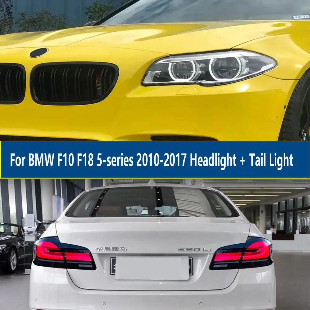 Car LED Headlight + Tail Light Assemblies For BMW F10 F18 2010-2017 Auto Fog DRL Brake Turn Signal Lamp Plug and Play - Auto Part Pro Switzerland