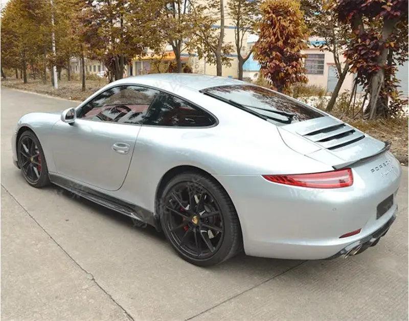 For Porsche 911 991 2012 2013 2014 2015 Real Carbon Fiber Front Lip Rear Diffuser Body Side Skirt Kit Trunk Spoiler Refits - Auto Part Pro Switzerland