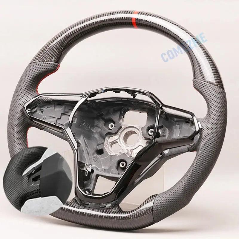 For Volkswagen VW Golf 8 GTI R Line MK8 Carbon Fiber Steering Wheel Customized Without heating function - Auto Part Pro Switzerland