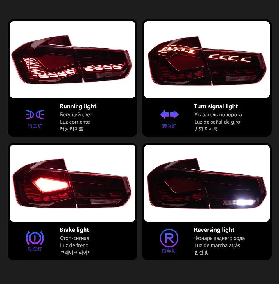 Car Styling Accessories for BMW F30 Tail Lights 2013-2018 F80 LED Tail Light Rear Stop Lamp 320i 325i 330i DRL Signal Auto - Auto Part Pro Switzerland