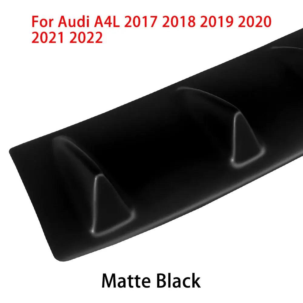Audi A4 2017-2022 Rear Bumper Diffuser Shark Fin Spoiler Kit ABS - Auto Part Pro Switzerland