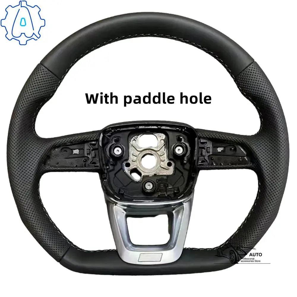 Perforated leather steering wheel for Audi Q5 FY Q7 4M Q8 S RS LOGO multifunctional steering wheel - Auto Part Pro Switzerland