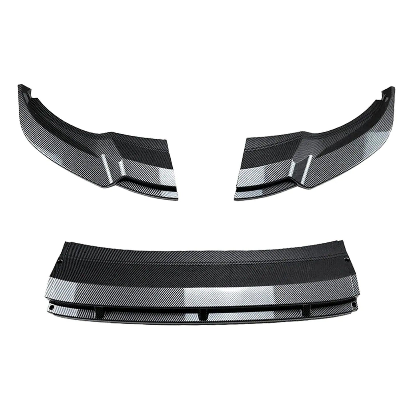 For Volkswagen VW Tiguan Rline 2021 2022 2023 Front Bumper Spoiler Lip Gloss Black/Carbon Fiber Look Lower Splitter Lip Body Kit - Auto Part Pro Switzerland