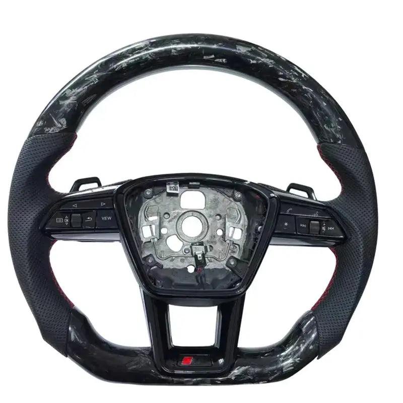 Forged Carbon Steering Wheel For Audi A6 C8 , Without Heating Function, Equiped With Buttons And Shift Paddles Car Accessories - Auto Part Pro Switzerland