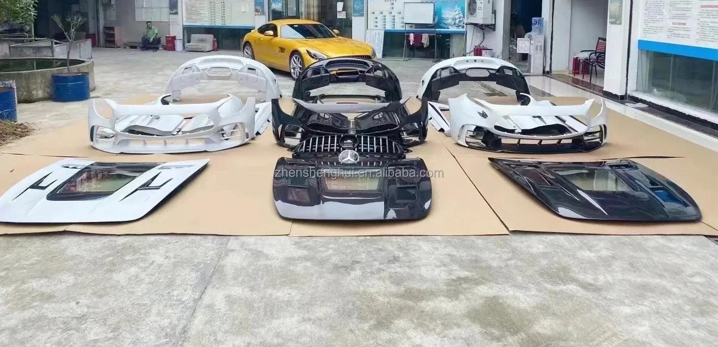 Carbon Fiber Body Kit Black Series Style for Mercedes Benz AMG GT GTC GTS Half Carbon Front Bumper Lip Fender Diffuser - Auto Part Pro Switzerland