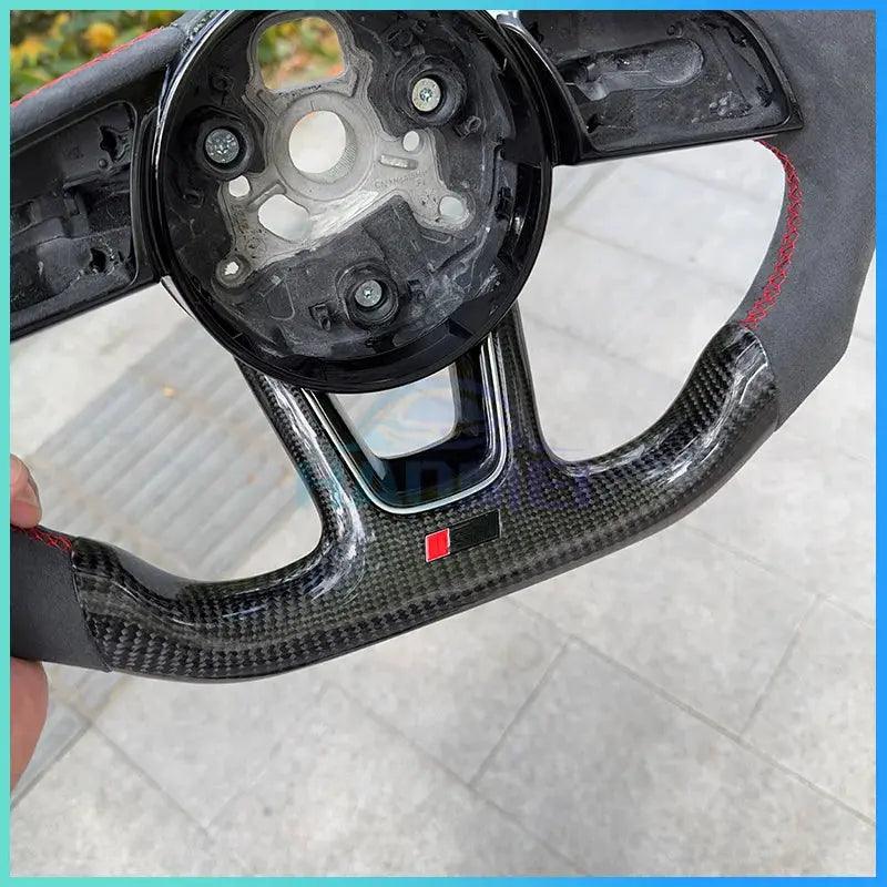 Carbon Fiber Steering Wheel, Suitable For Audi A3 A4 B9 RS3 S3 RS4 S4 A5 S5 Alcantara Material Production,Car Accessories - Auto Part Pro Switzerland