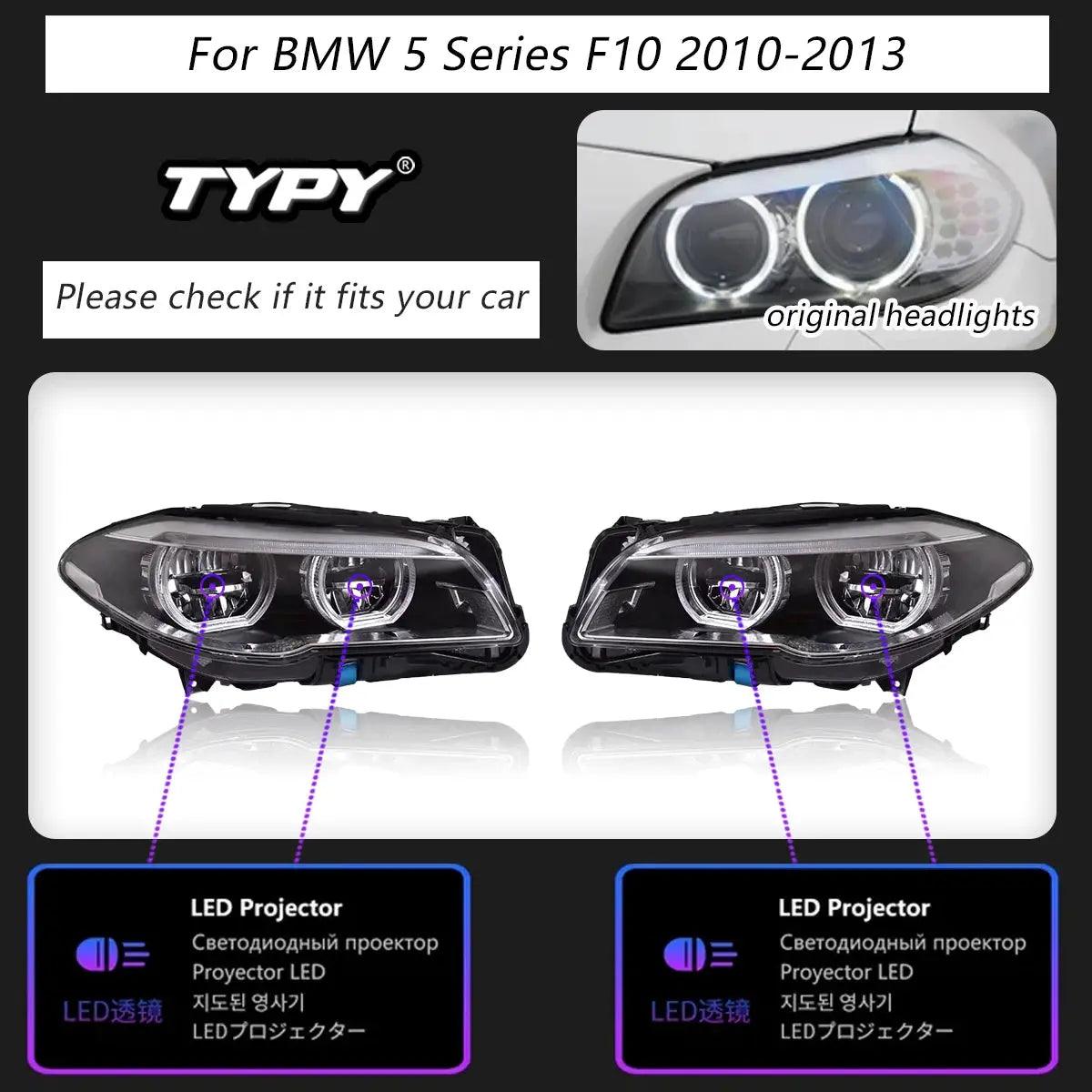 Car Headlights For BMW 5 Series F10 2010-2016 LED Car Lamps Daytime Running Lights Dynamic Turn Signals Car Accessories - Auto Part Pro Switzerland