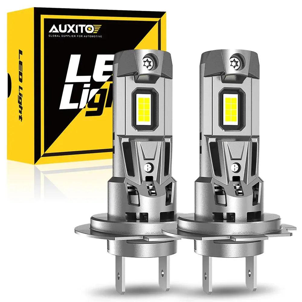 AUXITO 2Pcs Mini H7 LED Headlight Bulbs CANBUS 22000LM 120W Car Turbo Driving Headlamp Error Free 6500K White High Low Beam 12V - Auto Part Pro Switzerland