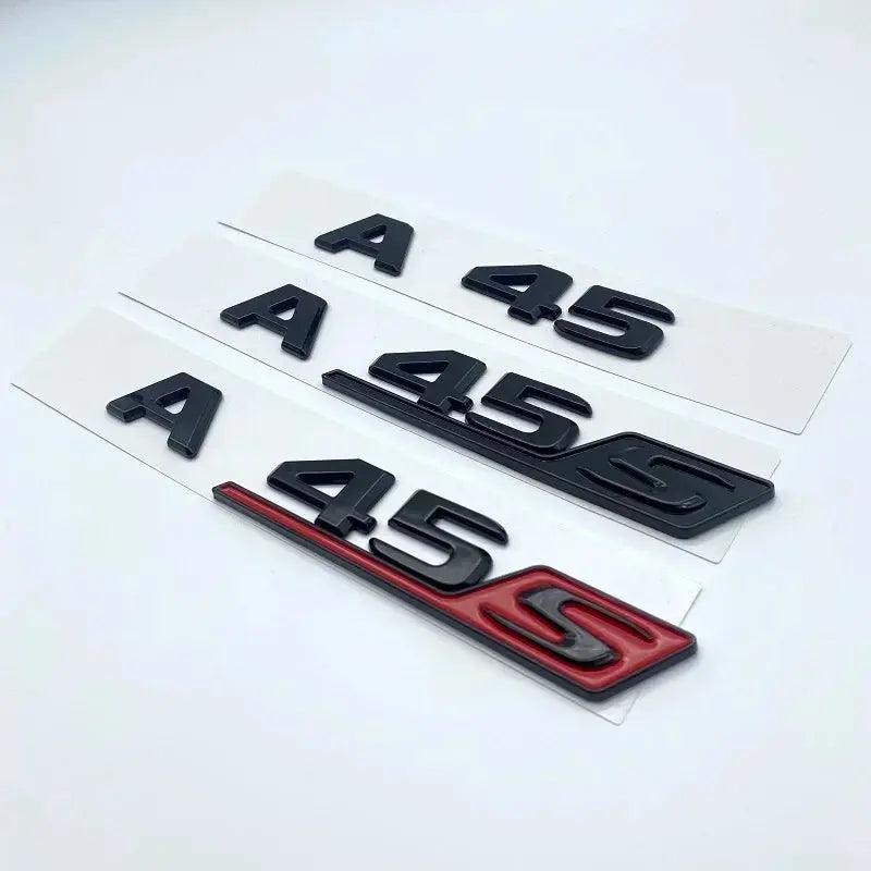3D ABS Glossy Black Letters A35 A45 A45S Turbo 4matic Emblem for Mercedes Benz AMG Car Fender Trunk Rear W176 W177 Logo Sticker - Auto Part Pro Switzerland