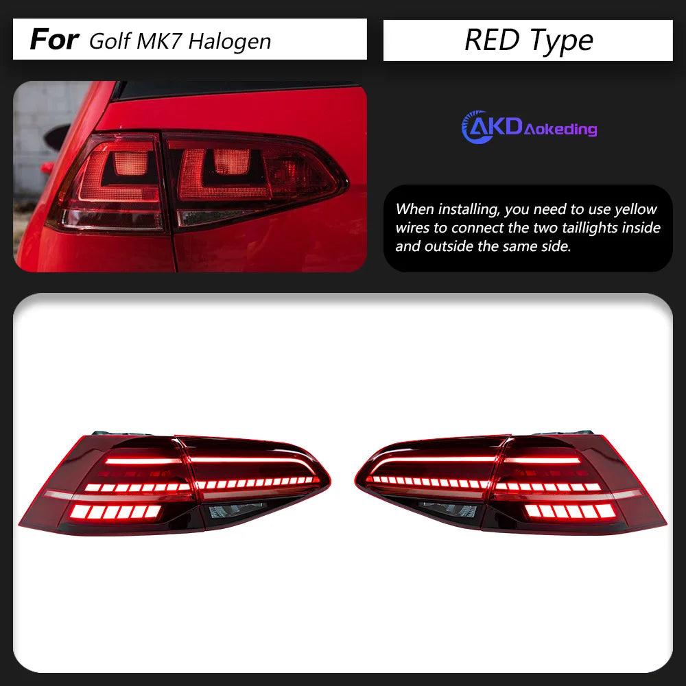 AKD Car Styling Tail Lamp for VW Golf 7 LED Tail Light 2013-2019 Golf 7.5 MK7 Rear Stop DRL Animation Brake Auto Accessories - Auto Part Pro Switzerland