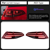 Golf 7 halogen red