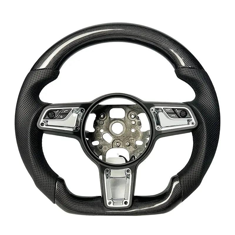 Customized leather carbon fiber steering wheel suitable for Porsche Macan Panamera Cayenne Cayman Boxster 991 992 970 971 918 - Auto Part Pro Switzerland