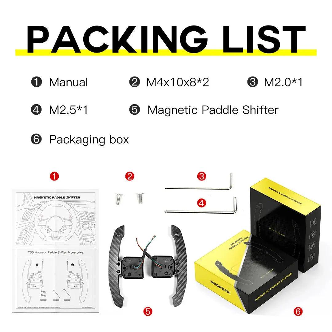 Compatible Audi A Series: 1 ,2 ,3 ,4 ,5 ,8 Series: Q2-8 s1-5 Steering Wheel Shift Paddle Magnetic Carbon Fiber Paddle Shifter - Auto Part Pro Switzerland